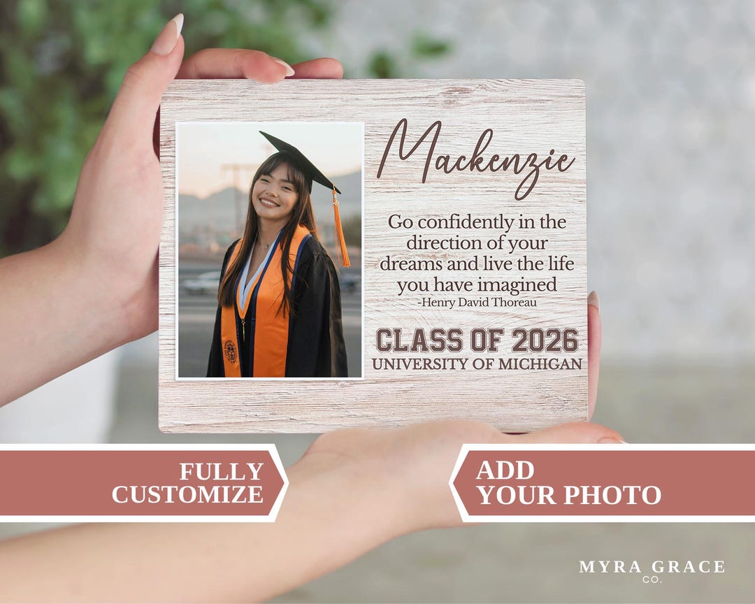 Graduation Card Frame Custom Graduation Photo Frame, Personalized Graduated Picture Frame ...