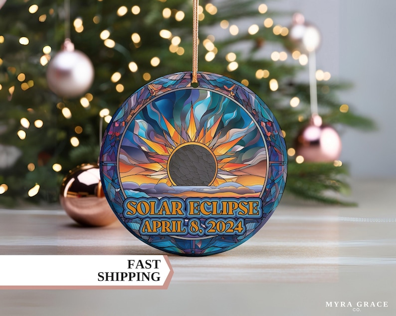 Solar Eclipse 2024 Memorial Ornament