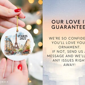 Paris Ornament Custom Gift Souvenir Bauble