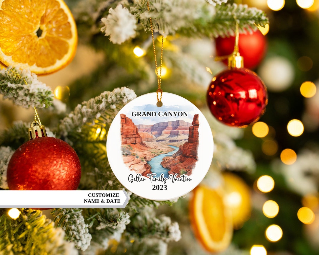 Custom Grand Canyon Christmas Ornament, Havasu Falls Travel Souvenir