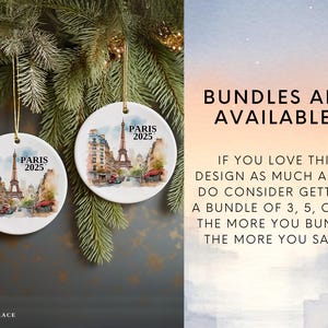 Paris Ornament Custom Gift Souvenir Bauble