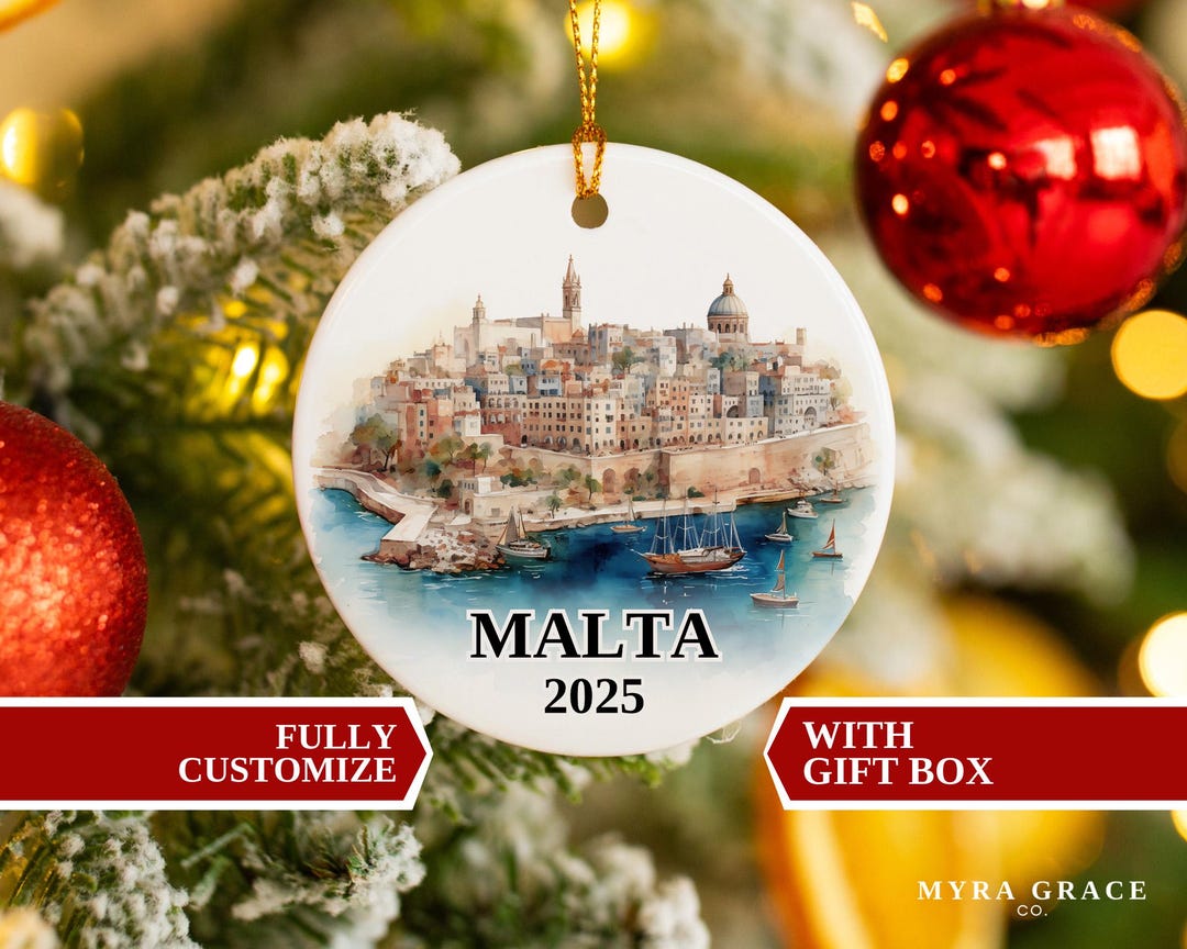 Malta Ornament, Malta Christmas Ornament, Malta Souvenir, Malta ...