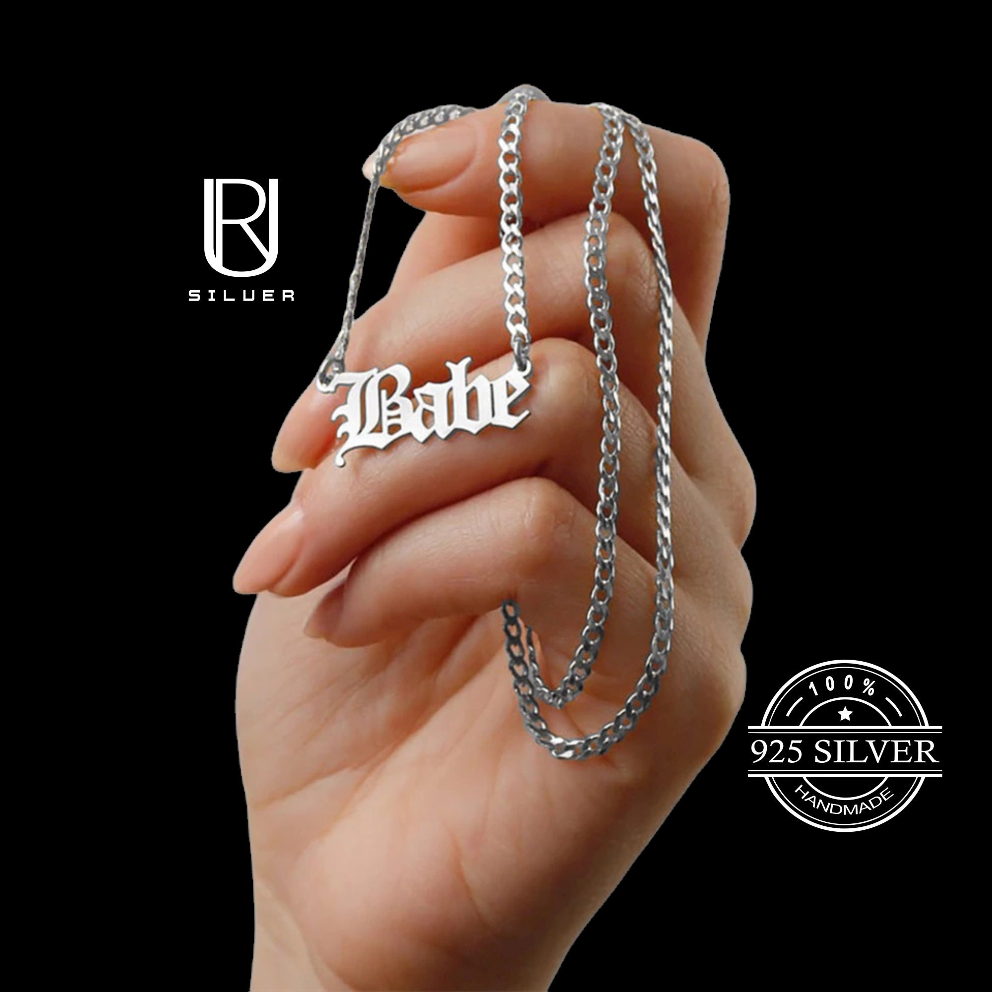 Personalized Necklace Silver Name Chain With Shiva Pendant For