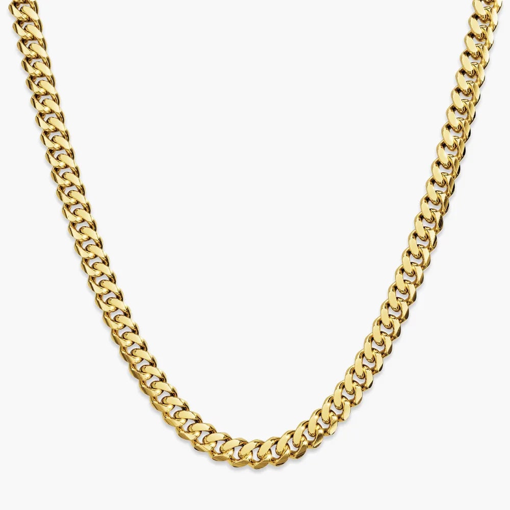 Cuban Link Chain 3mm 18k Gold Plated - Etsy