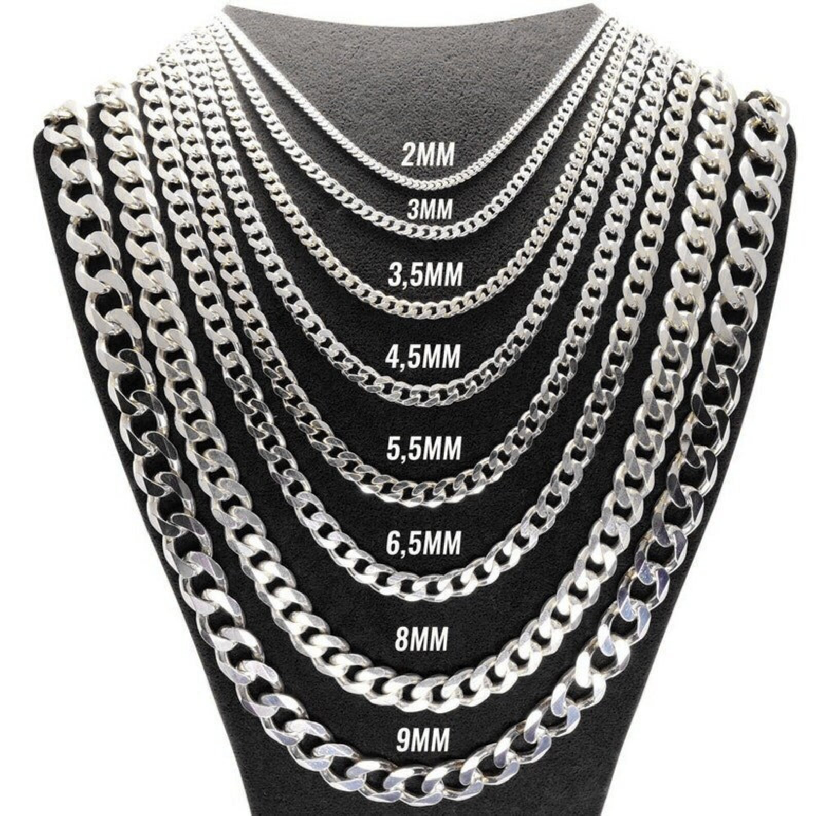 Cuban Link Chain 925 Sterling Silver Curb Chain Nekclace - Etsy