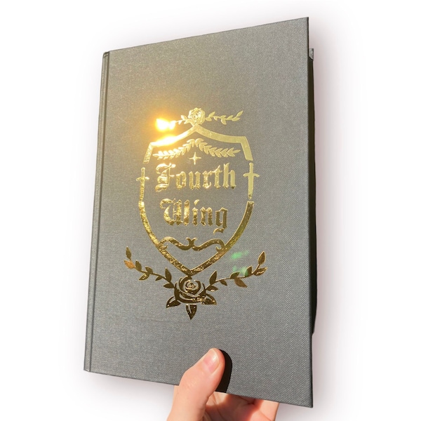 Fourth Wing Gold foiling | No Painted edges | Book Included | BookTok | Front & Back Foiling | Rebecca Yarros | Dragon Vinyl | Vinyl Art |