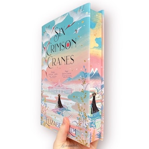 Six Crimson Cranes Elizabeth Lim Painted book edges | Fore-edge painting | Hand-painted book | Book lovers| Booktok | Painted Pages