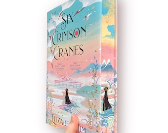 Seis grullas carmesí: libro de tapa dura con bordes pintados a mano