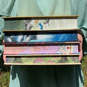 Emily Wilde’s Encyclopaedia of Faeries Fore-edge painting | Hand-painted book | Gift for Book lovers | Painted Pages | Painted Book Edges