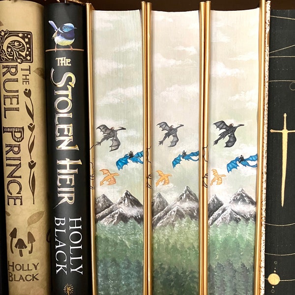 Fourth Wing Painted edges | Fore-edge painting | Hand-painted book | Book lovers| Tiktok |Painted Pages | Painted Book Edges | Rebecca Yaros