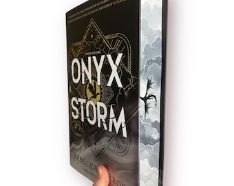 Onyx Storm di Rebecca Yarros Bordi del libro dipinti a mano / Booktok / Quarta ala / La serie Empyrean