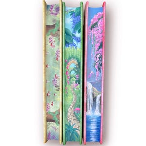 Emily Wilde’s Encyclopaedia of Faeries Trilogy Fore-edge painting | Hand-painted book | Gift for Book lovers | Painted Book Edges | Faerie