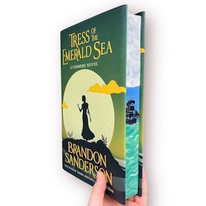 Tress of the Emerald Sea Painted edges | Brandon Sanderson Fore-edge painting |Hand-painted book | Book lover |Booktok | Painted Book Edges