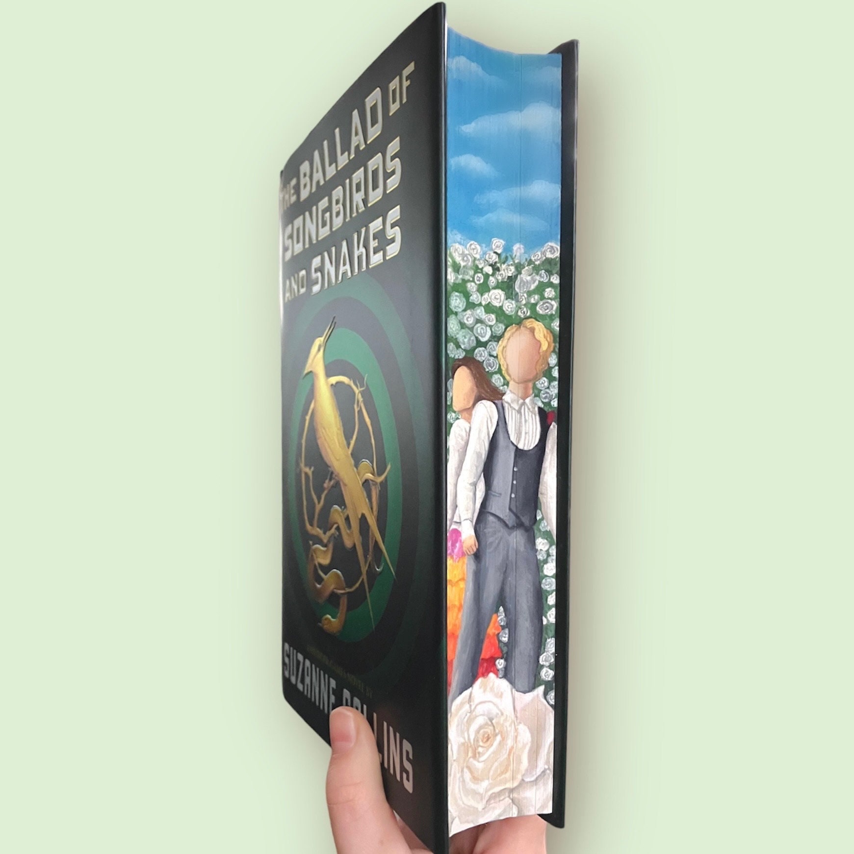 Hand-painted 'ballad of Songbirds and Snakes' Fore-edge Book - Etsy