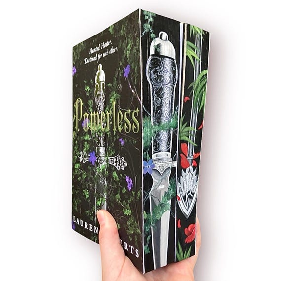 Powerless and Reckless: Lauren Roberts, Hand-painted Book Edge Set