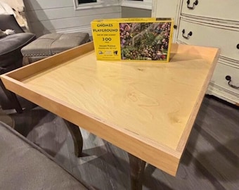 Handmade Birch Hardwood Puzzle Board | Large Jigsaw Puzzle Tray | Smooth Finish | Two Sizes Available