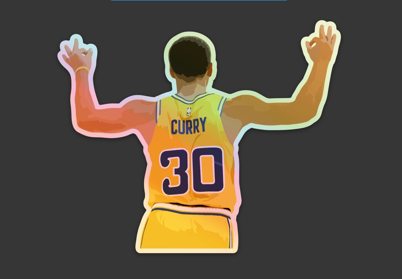 Stephen Curry Oakland Golden Illustration Sticker for Sale by