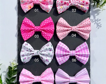 Pink bow ties for dogs