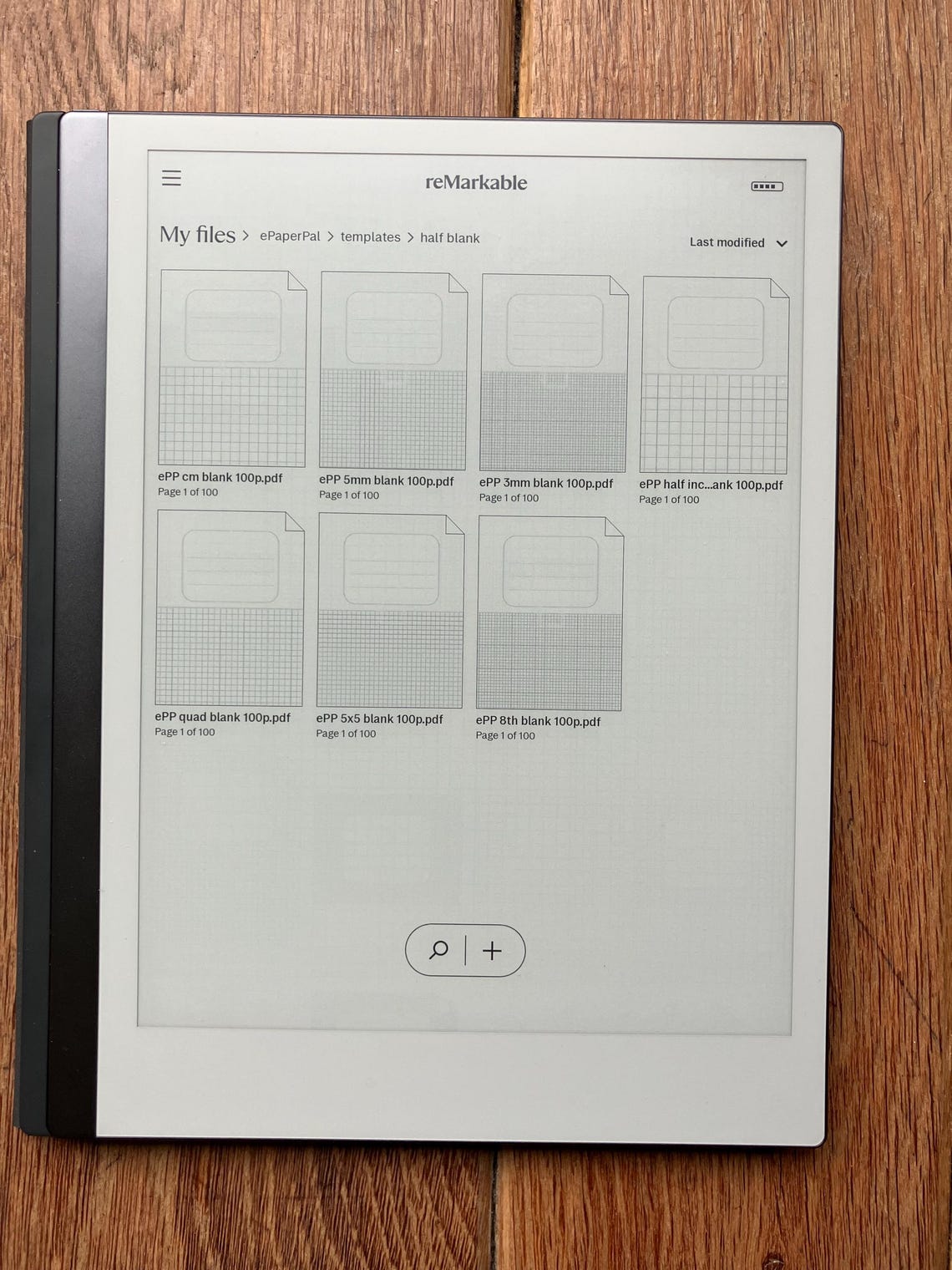 Half Blank Half Graph Template Bundle for Remarkable, 7 Sizes Precision ...
