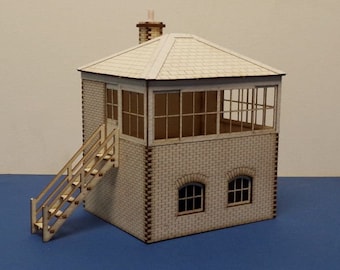 B 70-25L O-spår Liten L&CR, LMS signalställ - vänster trappa - (7 mm skala, 1/43,5)