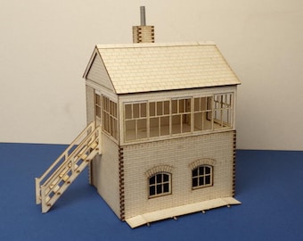 B 70-13L GWR O-skala liten signallåda - vänster trappa - (7 mm skala, 1/43,5)