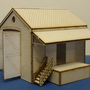 B 00-36 OO gauge small drive through goods shed - (4mm scale, 1/76)