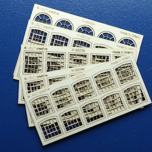 Kit of 10 industrial windows - (4mm scale, 1/76)