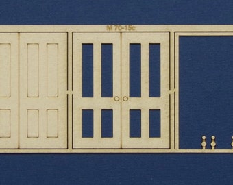 Einzel- und Doppeltüren - (7 mm Maßstab, 1/43,5)