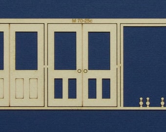 Enkel- och dubbeldörrar - (7 mm skala, 1/43,5)