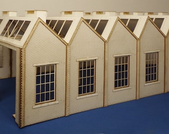 B 70-10 O gauge North light style engine shed - (7mm scale, 1/43.5)