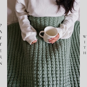 Digital Pattern // THROW BLANKET // Textured Throw / Laphgan /  Blanket Pattern // Reversible Throw Blanket Knitting Pattern