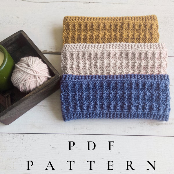 Textured Headband Knitting Pattern // Digital Pattern // Knitting Pattern // Headband Knitting Pattern // Ear Warmer Knitting Pattern