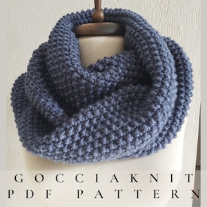 Digital Pattern //  Textured Infinity Scarf Pattern  //  Knitting Pattern // Infinity Scarf Knitting Pattern //  Snood Pattern