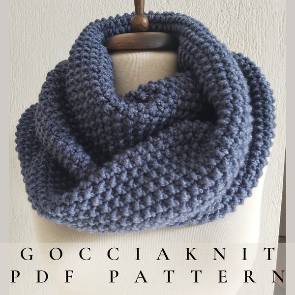 Digital Pattern //  Textured Infinity Scarf Pattern  //  Knitting Pattern // Infinity Scarf Knitting Pattern //  Snood Pattern