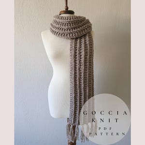 Digital Pattern // Easy Ribbed Scarf Pattern  // Beginner Knitting Pattern // Scarf Knitting Pattern // Easy Scarf Knitting Pattern
