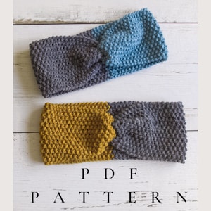Digital Pattern // Twisted Headband  Pattern  // Textured Headband Pattern // Headband Knitting Pattern // Ear Warmer Pattern