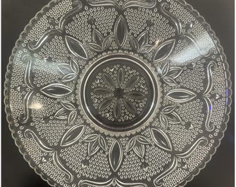 Vintage 1940er HERITAGE HOBNAIL Bund Glas Obstschale 10,5 ""
