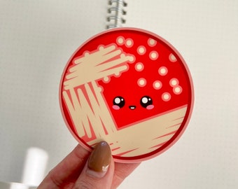 Microbiology Blood Plate Agar Sticker | Petri Dish Agar Sticker | Science Stationary | BAP Sticker