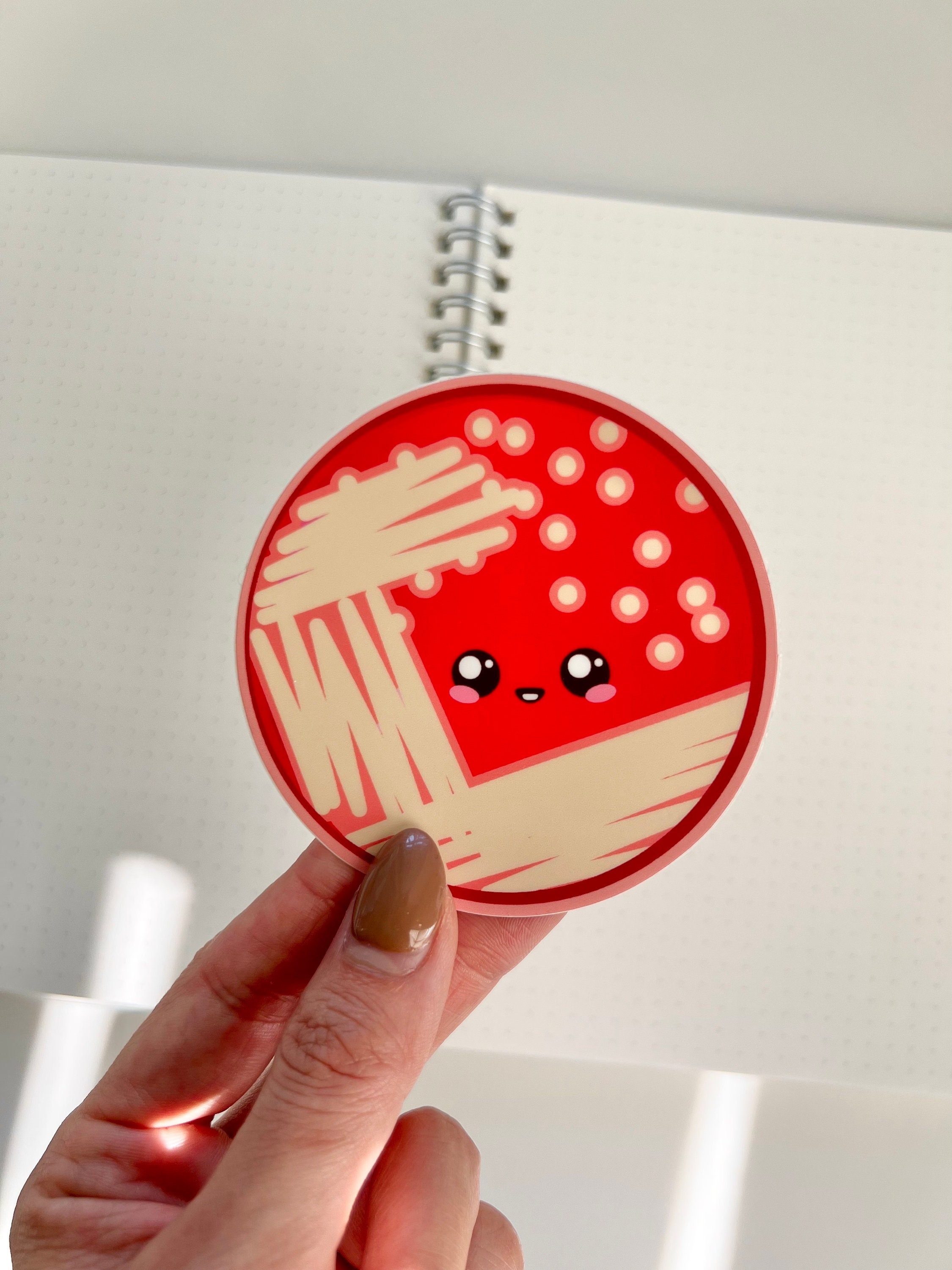 Microbiology Blood Plate Agar Sticker | Petri Dish Agar Sticker ...