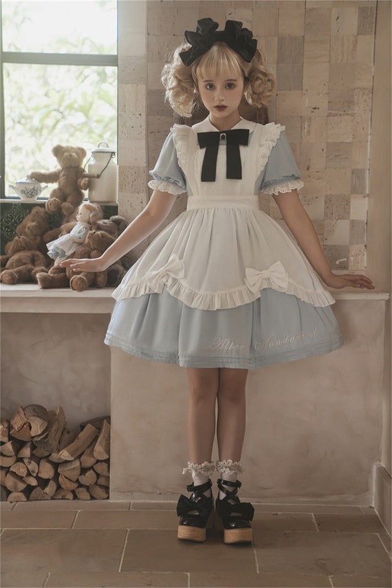 Alice in Wonderland Vintage Lolita Dress Baby Blue Sweet - Etsy UK
