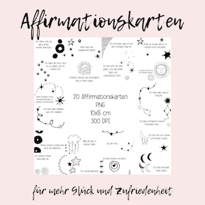 Affirmationskarten, Karten, schwarz weiß, minimalistisch, Mutmachkarten, Motivation, Set, digital, deutsch