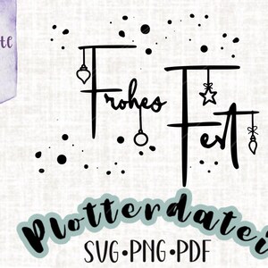 Plotterbestand Happy Holidays, woordcollage met kerstballen, SVG