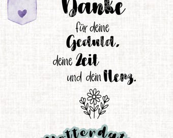 Arquivo de plotter Obrigado – Handlettering SVG para professores, educadores, colegas – arquivo digital com motivo floral | Mimagraphics