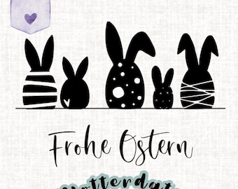 Fichier traceur Lapin de Pâques Œufs de Pâques svg