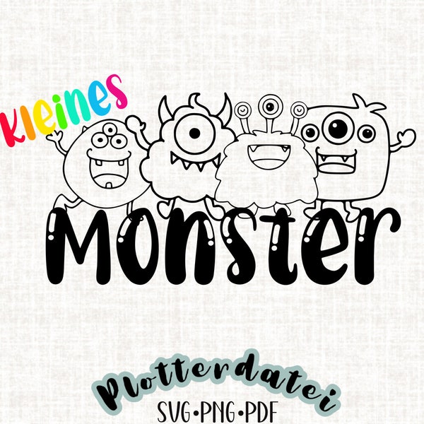 Kleine Monster Plotterdatei für Kinder