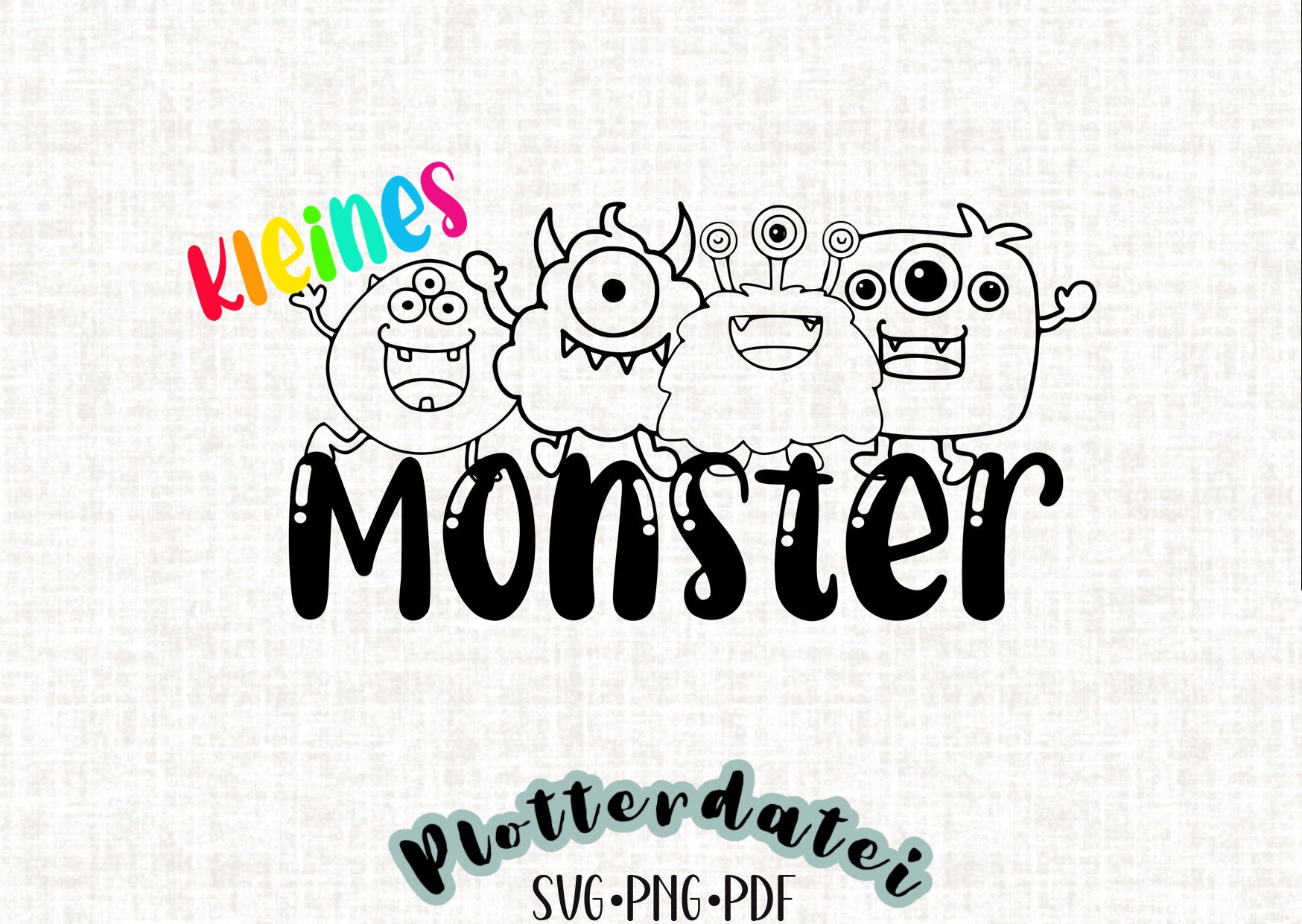 Little Monsters Plotter File for Children - Etsy
