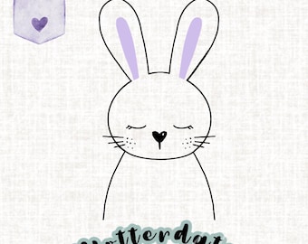 Plotter file Easter bunny, Easter bunny colorful ears