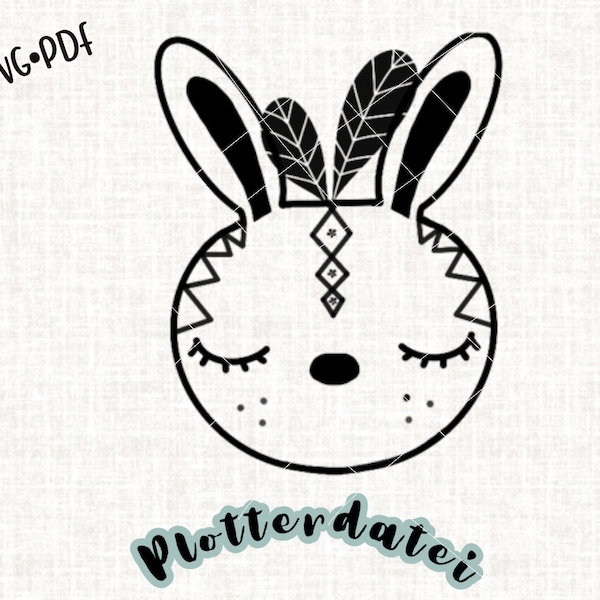 Plotterdatei Boho Hase '