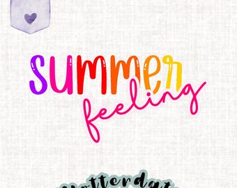 Plotterdatei summer feeling, Sommer, bunt, mehrfarbig