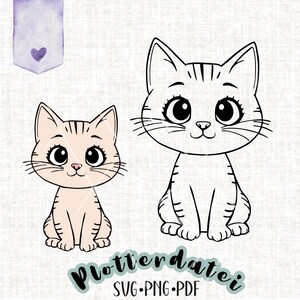 Vector de archivo de trazador, lindo gato, SVG, PNG, PDF, imágenes prediseñadas